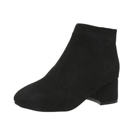 Elegant Block Heel Ankle Boots