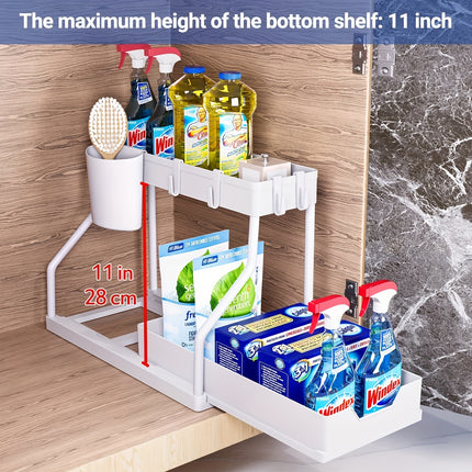 2-Tier Large Capacity Pull-Out Organizer