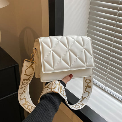 Rhombus Embossed Crossbody Bag