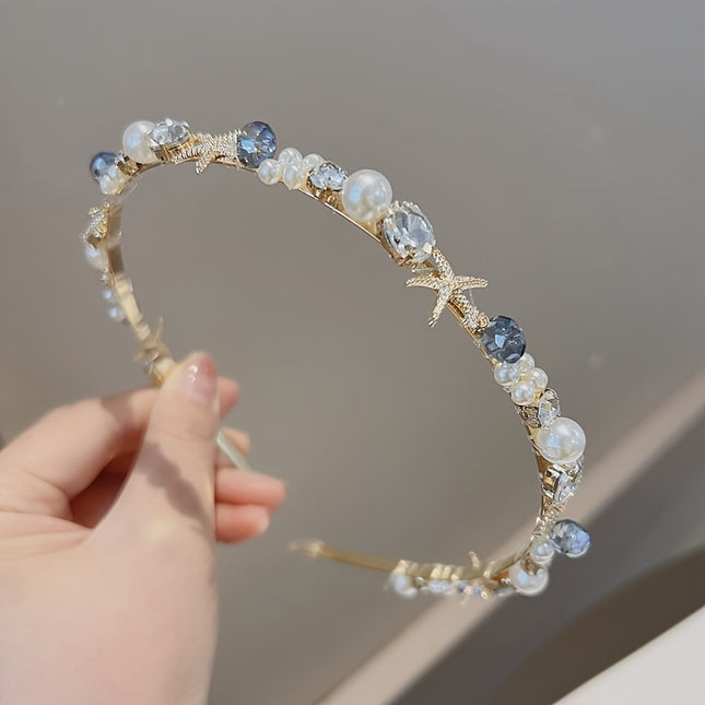 Elegant Ocean-Inspired Shell & Starfish Headband