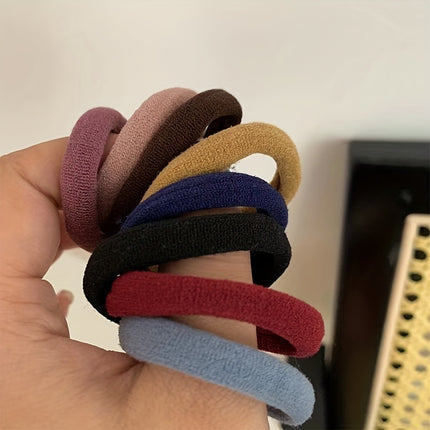 100pcs Colorful Elastic Hair Ties