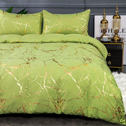 Soft Bronzing Duvet Cover Set - 3pcs, Elegant Comfort