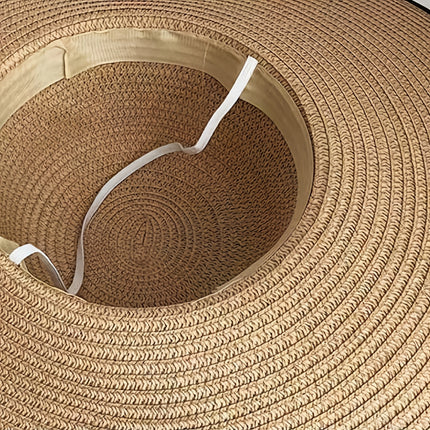 Bowknot Wide Brim Straw Hat