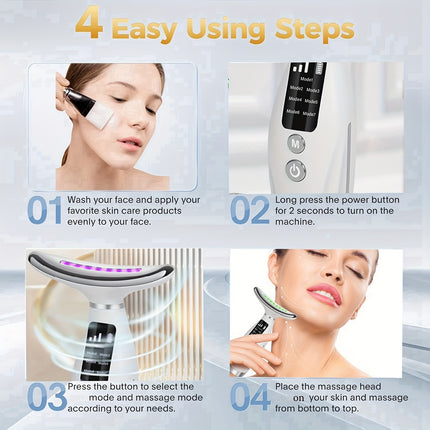 Rechargeable Facial & Neck Massager - 7 Modes