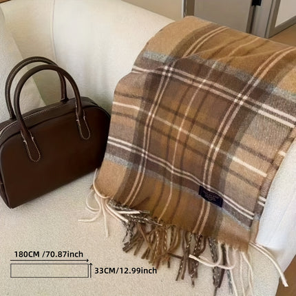 Elegant British Plaid Fall/Winter Scarf