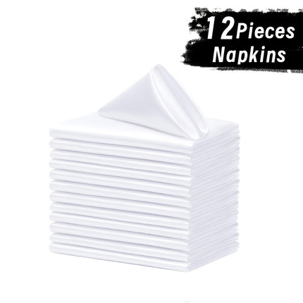 6/12pcs Luxury Soft Satin Napkins