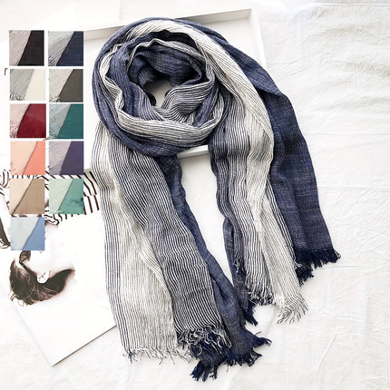 Luxurious Men’s Striped Winter Scarf