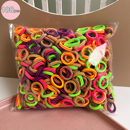 100pcs Vibrant Candy-Colored Hair Ties
