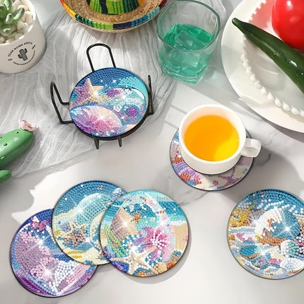 Ocean Theme Diamond Coaster Set