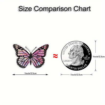 500pcs Glitter Butterfly & Flower Stickers