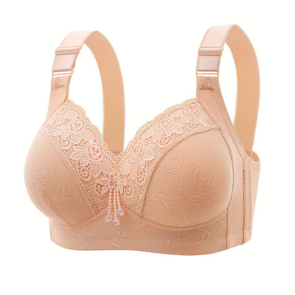 Contrast Lace Push-Up Bra