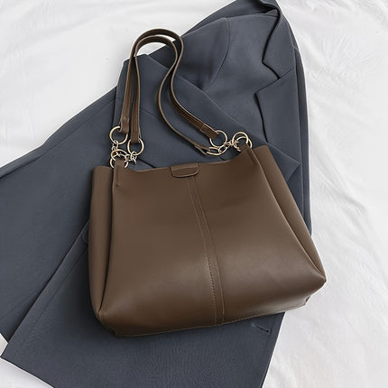 Stylish Faux Leather Tote Bag – Spacious & Versatile - Monti Bargains