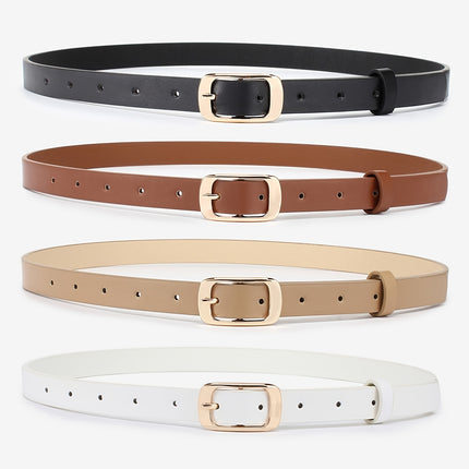 4-Pack Stylish Faux Leather Belts