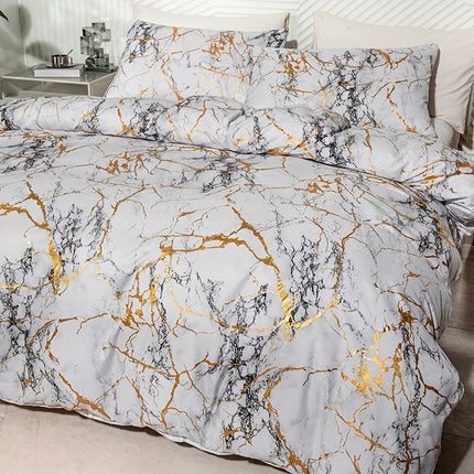 Soft Bronzing Duvet Cover Set - 3pcs, Elegant Comfort