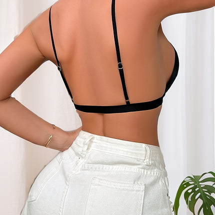 Sheer Mesh Plunge Bralette