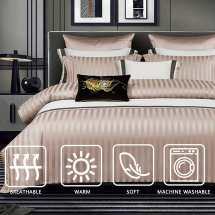 Luxury White Satin 3pcs Duvet Cover Set