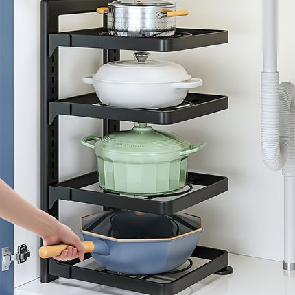 Adjustable 3-Tier Pot Rack