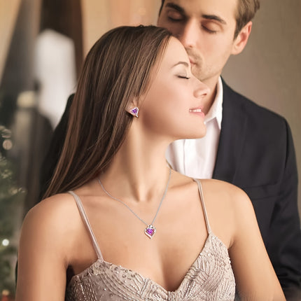 Elegant Heart-Shaped Gemstone Set