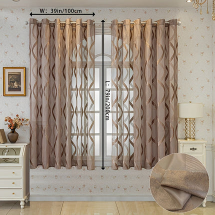 Elegant Coffee Sheer Curtains