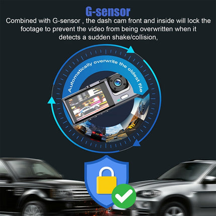 3-Channel HD Dash Cam with Night Vision & Parking Mode