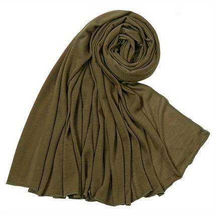 Solid Color Jersey Hijab Scarf