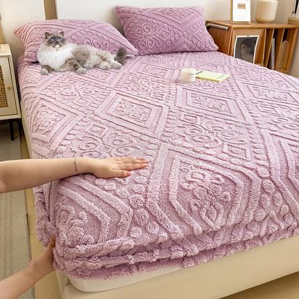 Space-Themed Embossed Taffeta Bedding Set - 3pcs