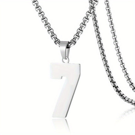 Men's Sports Number Pendant Necklace