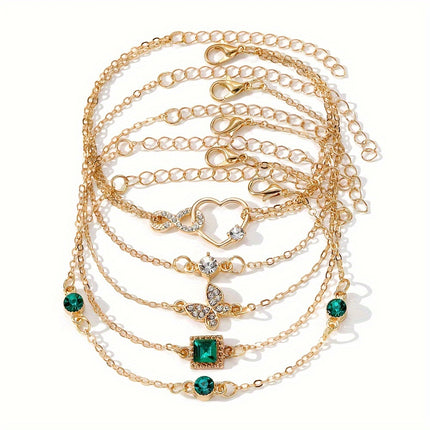 Boho Heart & Butterfly Bracelet Set