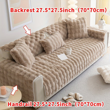 Luxurious Faux Rabbit Fur Sofa Cover - Soft & Cozy