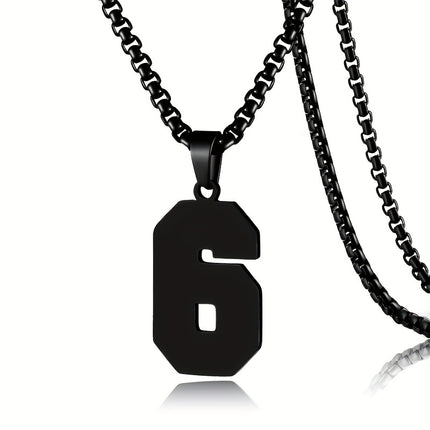 Men's Sports Number Pendant Necklace