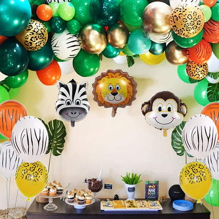 161 pcs Jungle Safari Animal Balloon Garland Arch Kit