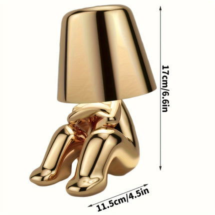 Golden Thinker LED Table Lamp with USB & Touch Control