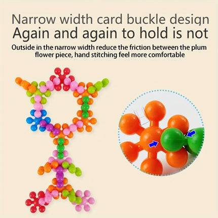 3D Plum Blossom Building Blocks – Fun Puzzle Toys
