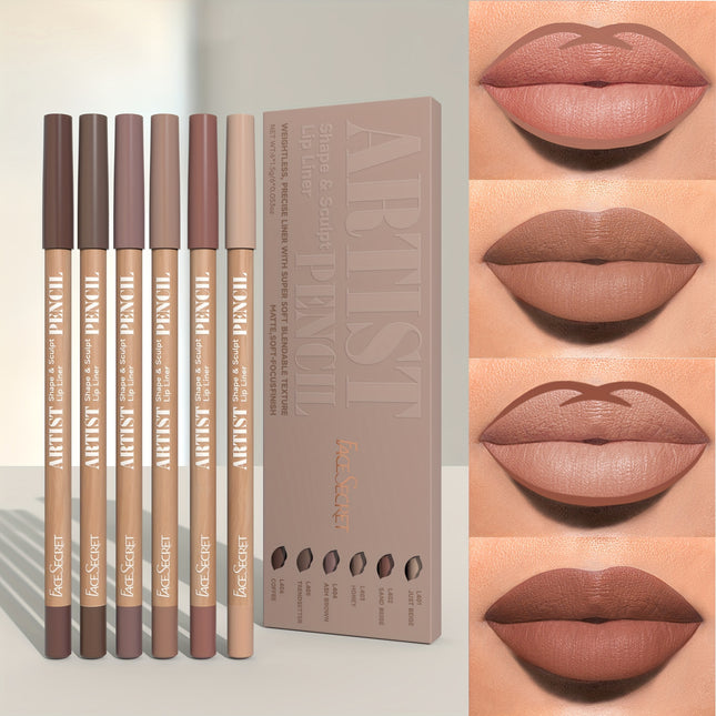 6-Piece Nude Lip Liner Set