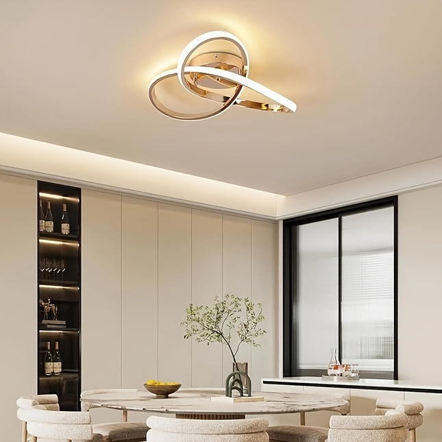 Rose Gold Dimmable LED Ceiling Light – Modern Elegance