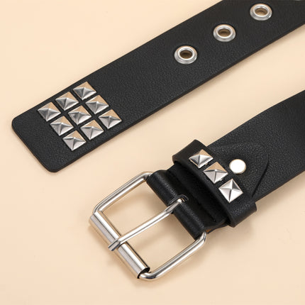 Black Punk Rock Studded Belt