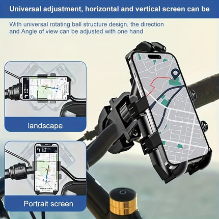 Anti-Shock Motorcycle Phone Holder - Safe & Secure Mount