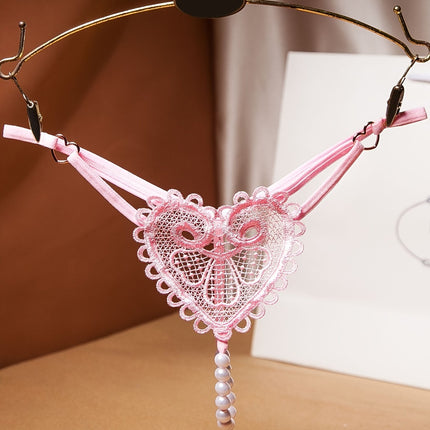 Floral Embroidery Pearl Thongs