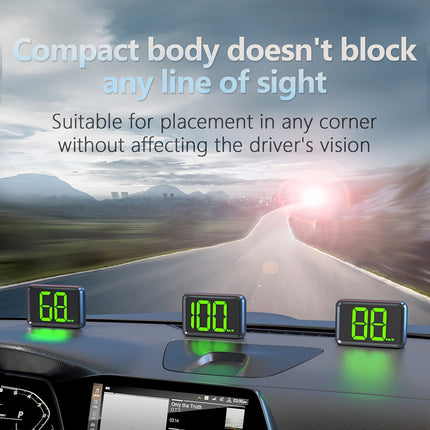 Smart HUD Car Speed Display – USB Powered, Universal Fit