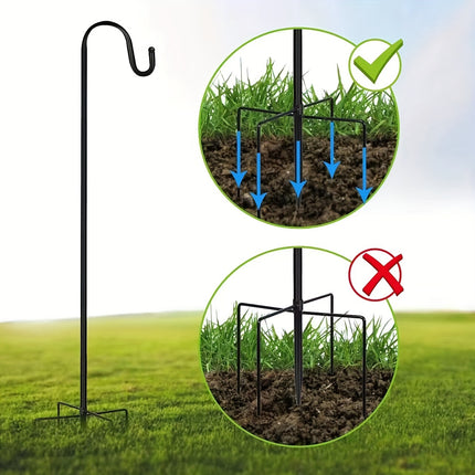 Heavy-Duty Shepherd Hook for Bird Feeders & Garden Décor