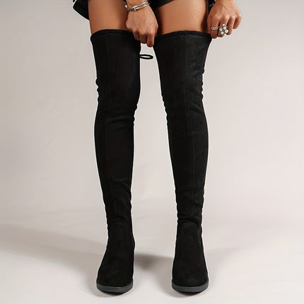 Women's Drawstring Over-The-Knee Boots