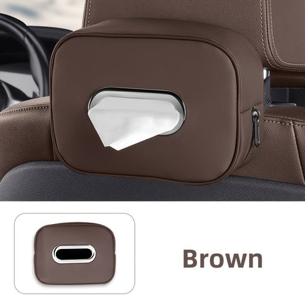 Fit Faux Leather Car Tissue Holder
