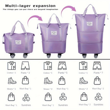 Extra-Large Foldable Travel Bag with Wheels
