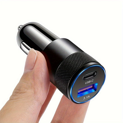 Super-Fast PD Car Charger with USB & Alloy Design