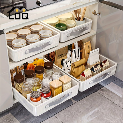 Large Pull-Out Cabinet Organizer Baskets