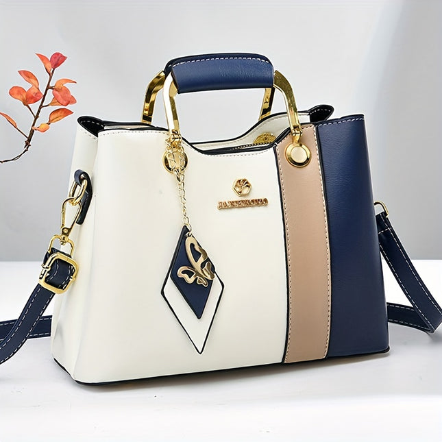 Chic Colorblock Handbag – Stylish, Versatile, Everyday Essential - Monti Bargains