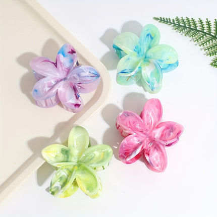 Tie-Dye Flower Hair Clips Set