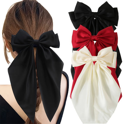 Elegant Retro Ribbon Bow Barrettes