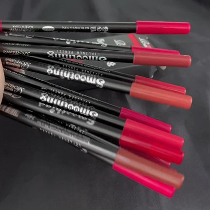12-Color Matte Lip Liner Set - Long-Lasting, Non-Stick Cup, Natural Look for All Skin Tones