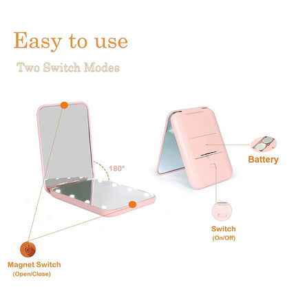 Portable LED Compact Mirror